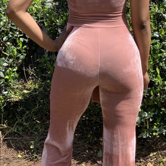 Pink One Shoulder Jumpsuit - Picture 2 of 2